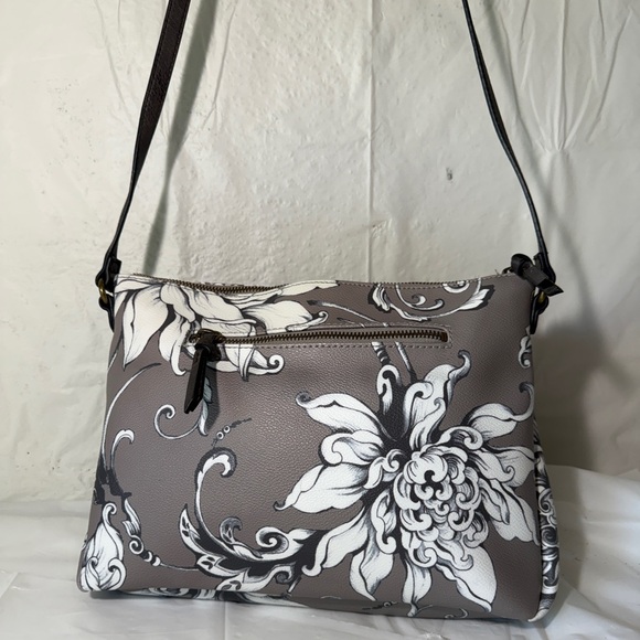 Elliot Lucca  Medium Floral Satchel Crossbody - Picture 1 of 16
